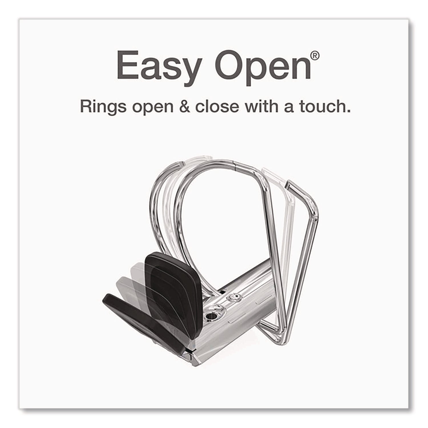 Premier Easy Open Clearvue Locking Slant-D Ring Binder, 3 Rings, 3" Capacity, 11 X 8.5, Black