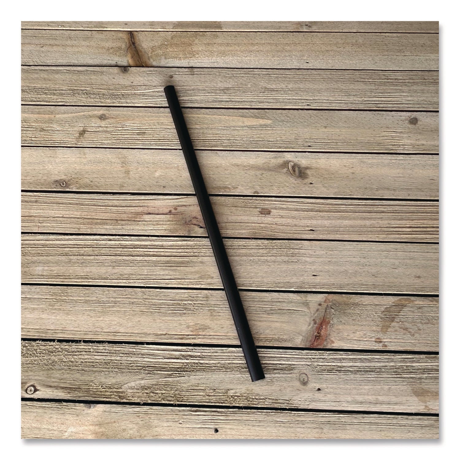 Giant Straws, 7.75", Polypropylene, Black, 1,500/Carton