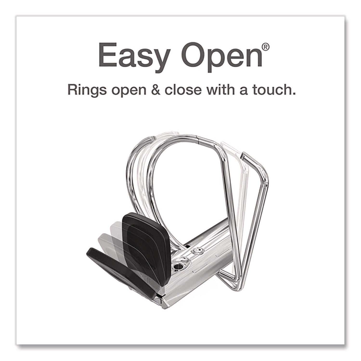 Cardinal FreeStand Easy Open Slant-D Ring Binder, 2" Capacity, 3 D-Rings, Letter Size, 525 Sheet Capacity, White, Polypropylene, Magnetic Closure, Clear Overlay, Archival-Safe, 1 Each