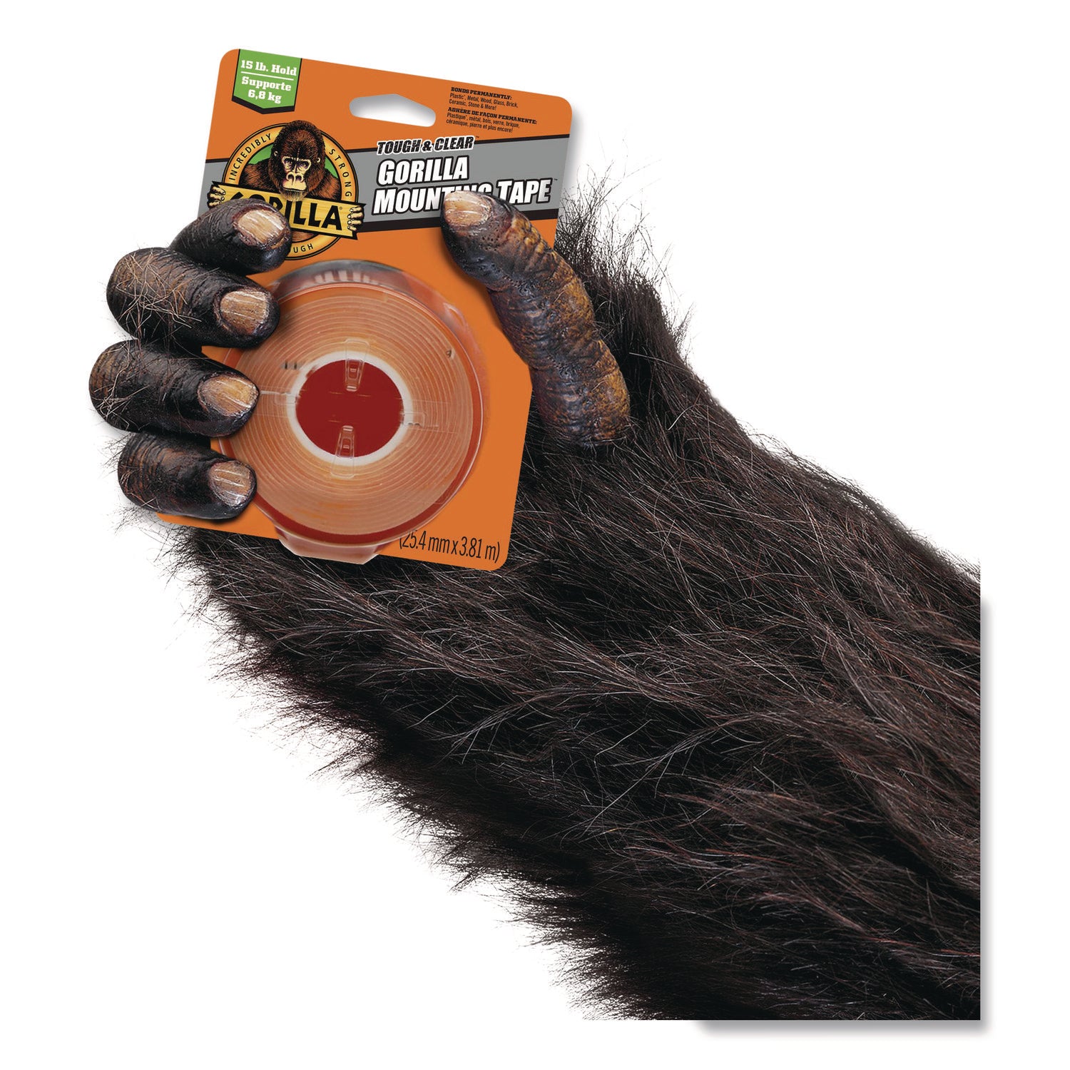 6036002 Gorilla 1 In. x 150 In. Tough & Clear Double-Sided Mounting Tape (38 Lb. Capacity)