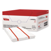 Tuff-Job Guard Antimicrobial Towels, White/red, 12 X 21, 1/4 Fold, 150/carton