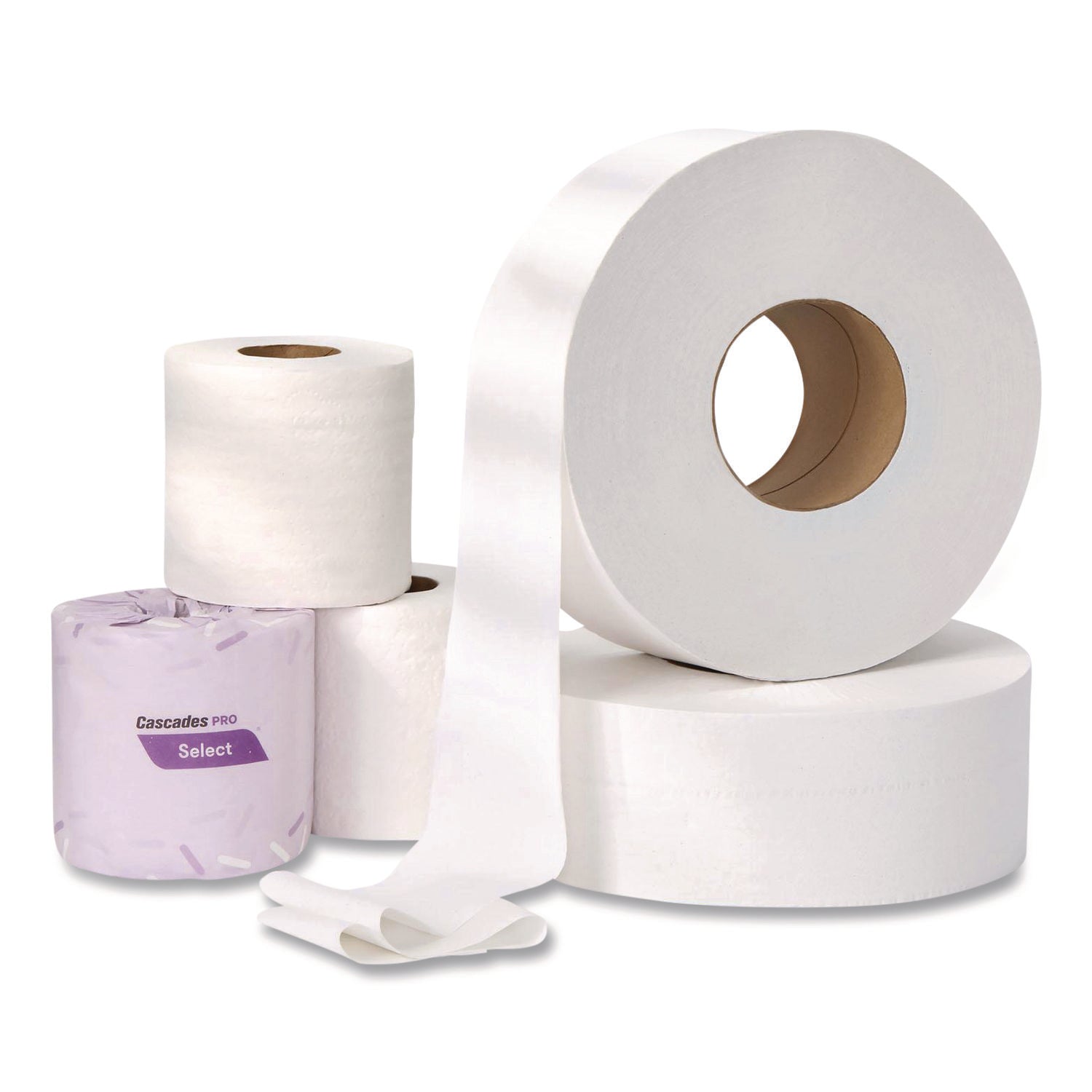 2 Ply - 4" Width x 3.20" Length - 500 Sheets/Roll - White - Fiber - 96 / Carton