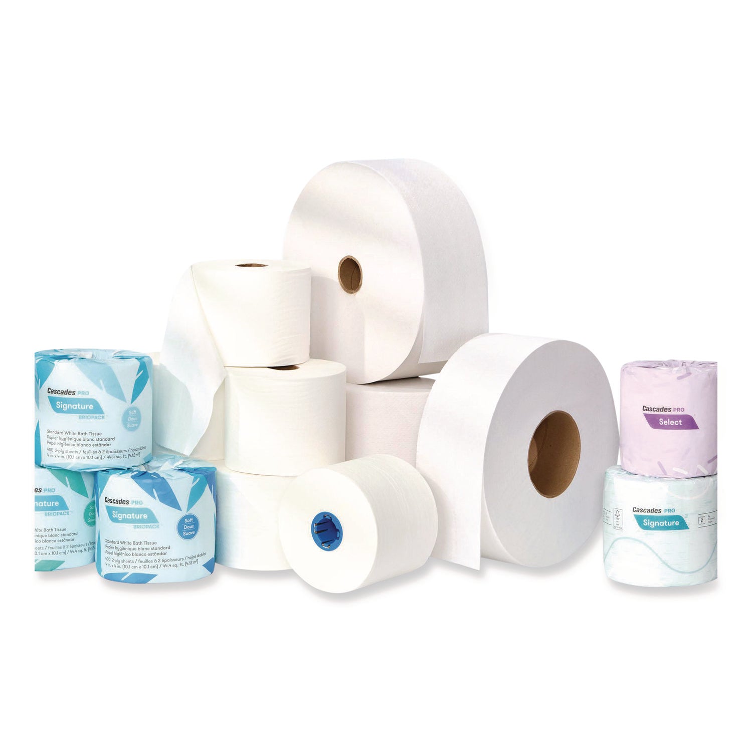 2 Ply - 4" Width x 3.20" Length - 500 Sheets/Roll - White - Fiber - 96 / Carton