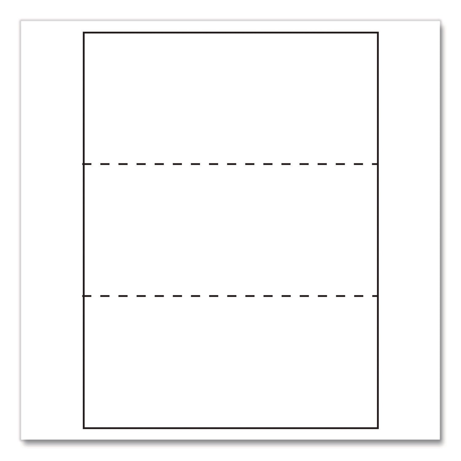 Custom Cut-Sheet Copy Paper, 92 Bright, Micro-Perf Every 3.66", 20 lb Bond, 8.5 x 11, White, 500 Sheets/Ream, 5 Reams/Carton