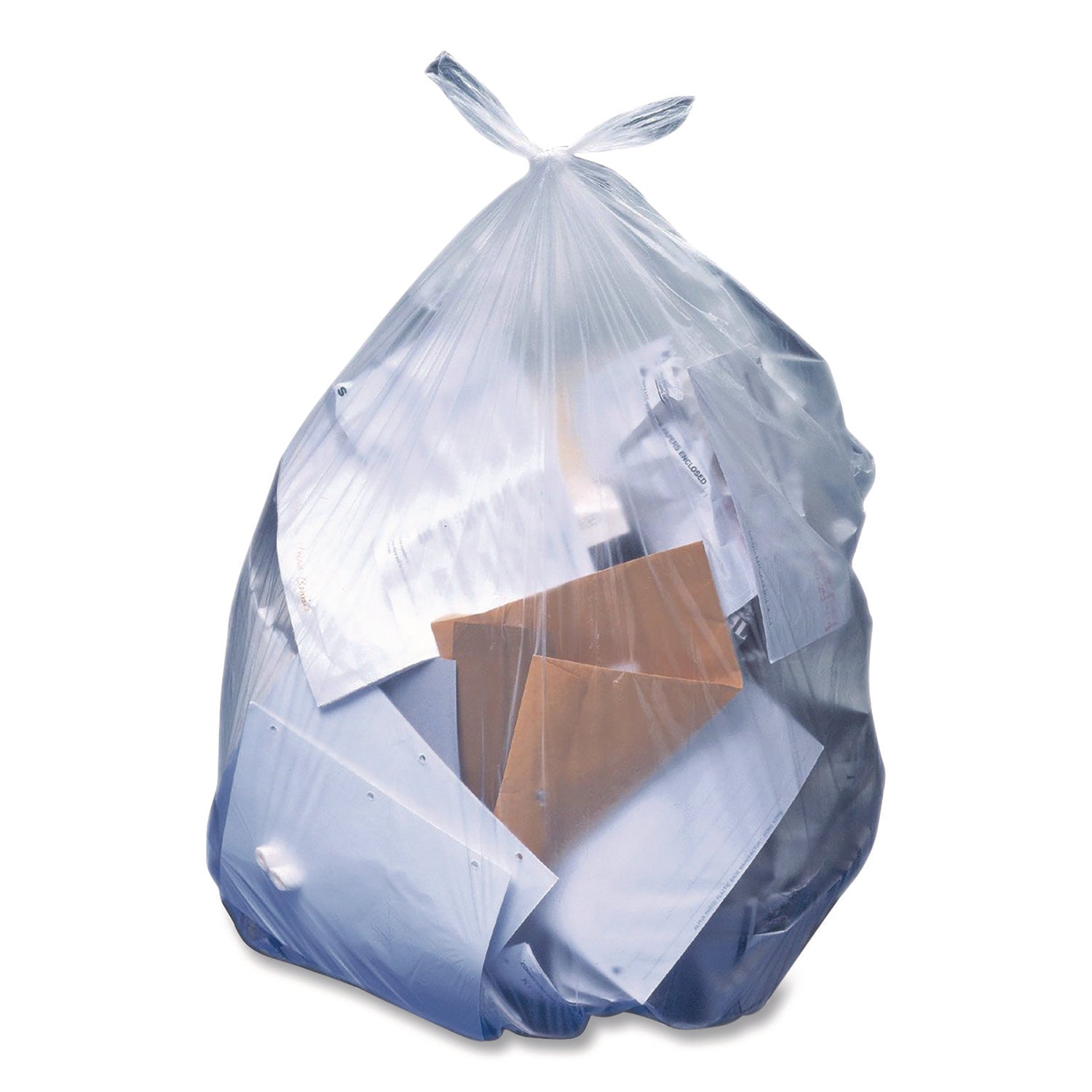 Heritage Bag Linear Low Density Can Liners, 30 Gallon, 36" x 30", 1.10 mil, Clear, Linear Low-Density Polyethylene, 250/Carton