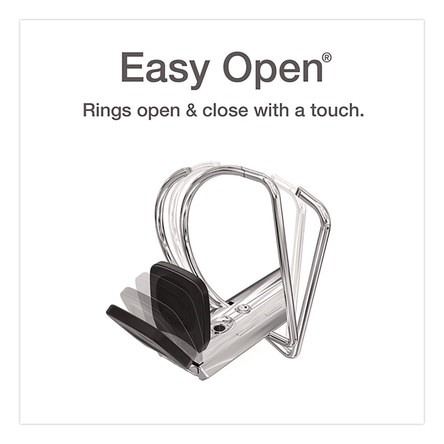 Cardinal FreeStand Easy Open Slant-D Ring Binder, 5" Capacity, Letter Size, 925 Sheet Capacity, 3 D-Rings, Polypropylene, White, Magnetic Closure, Clear Overlay, Archival-safe, 1 Each