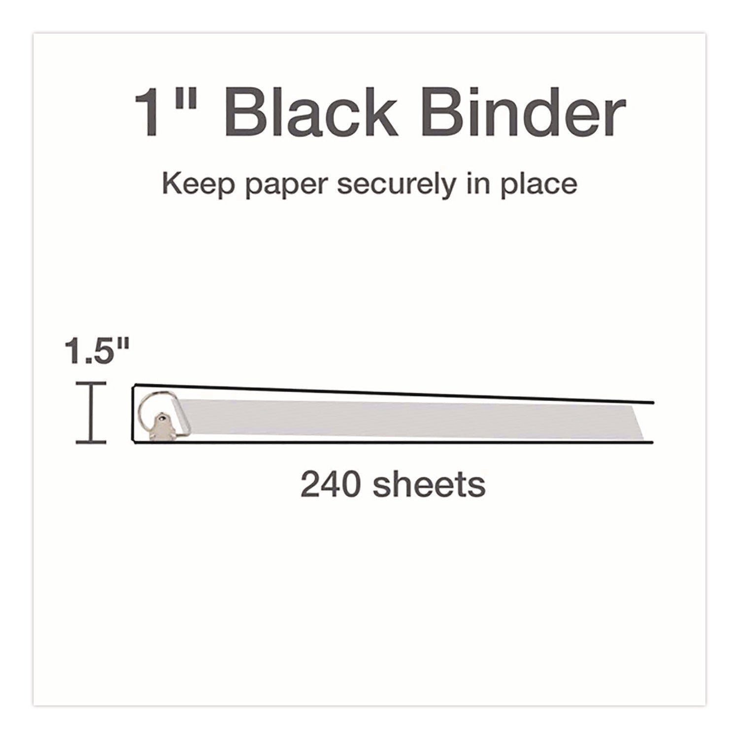 Cardinal Xtralife ClearVue Locking Slant-D 3-Ring Binder, 1" Spine, 270 Sheet Capacity, Letter Size, 2 Inside Pockets, Black, 1 Each