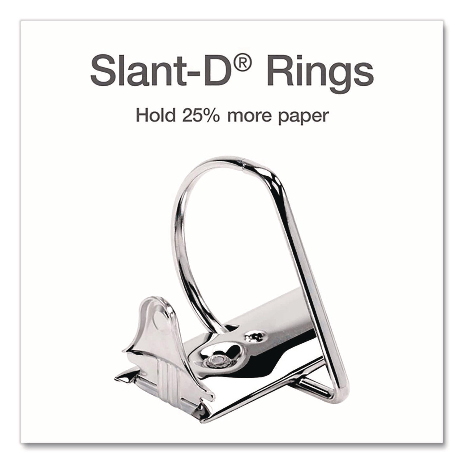 Cardinal Xtralife ClearVue Locking Slant-D Binder, 2" Capacity, 3 D-Rings, Letter Size, 540 Sheet Capacity, 2 Pockets, White, 1 Each