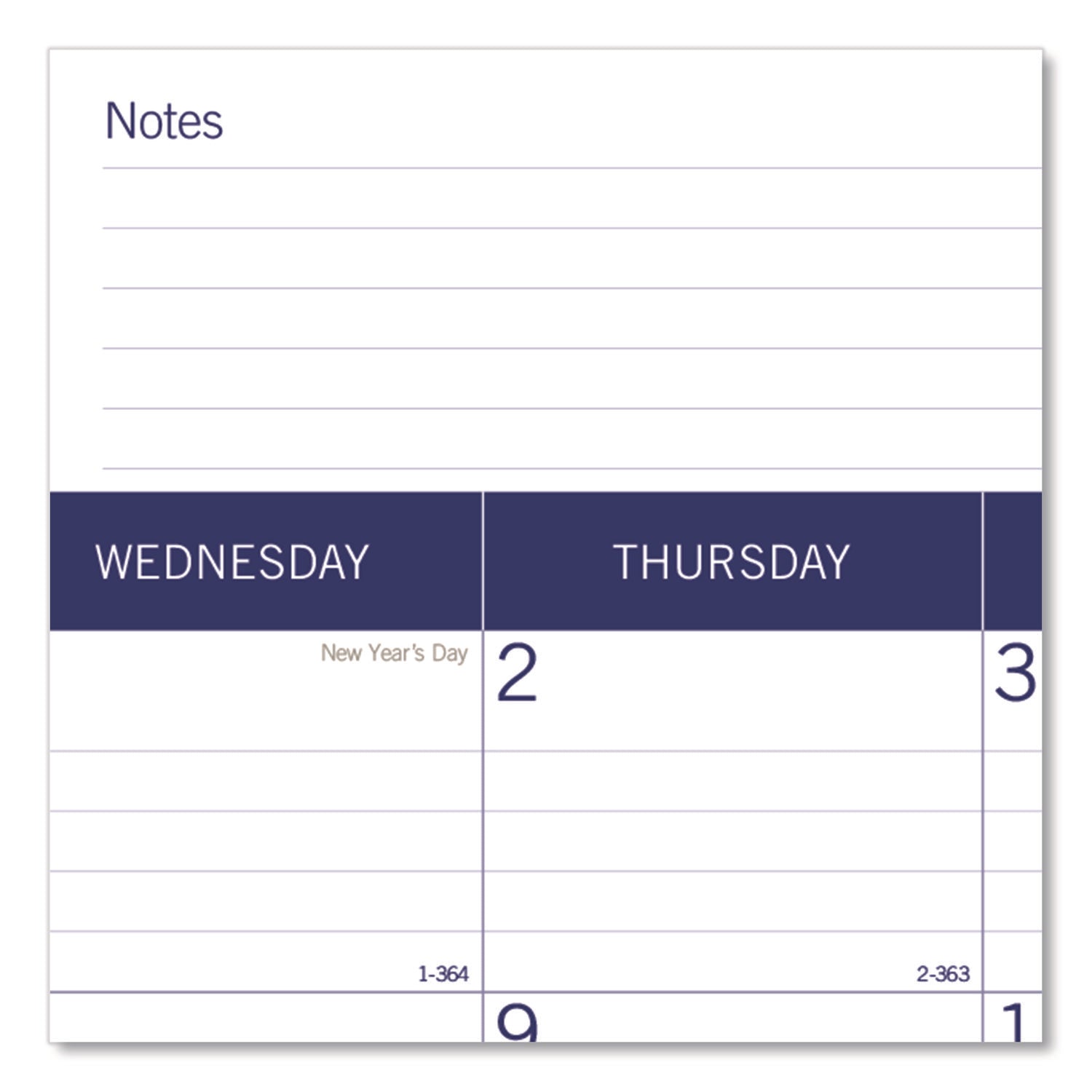 Julian Dates - Monthly - 12 Month - January 2026 to December 2026 - 1 Month Single Page Layout - 17" x 22" Sheet Size - Desk Pad - Chipboard, Cardboard, Bamboo Fiber - Reference Calendar, Eco-friendly, Notepad, Reinforced, Easy Tear - 1 Each