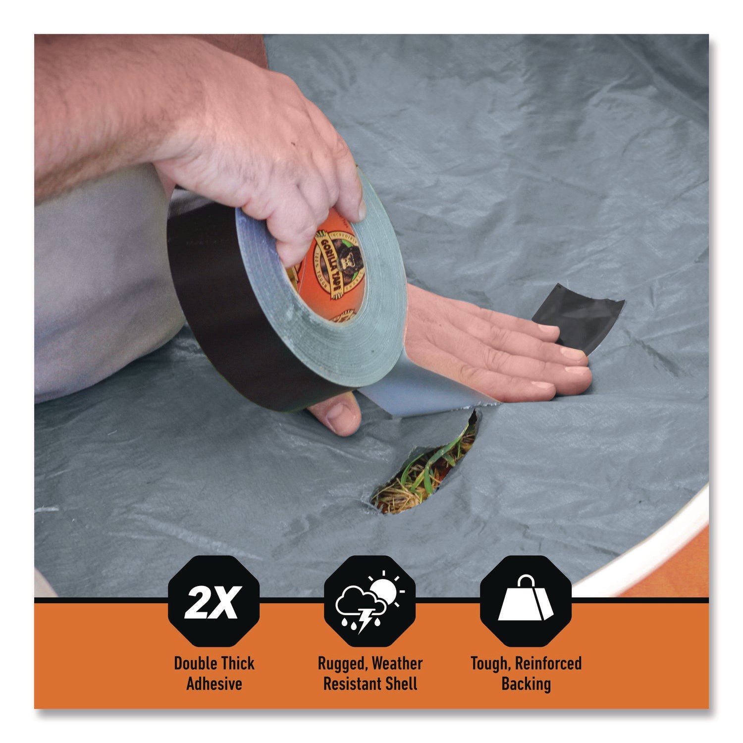 105629 Gorilla 1.88 In. x 30 Yd. Heavy-Duty Duct Tape, Black