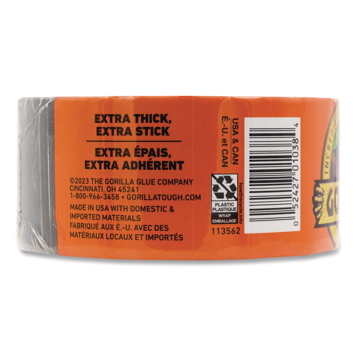Gorilla Tape - 10 yd Length x 1.88" Width - Black - 1 Each