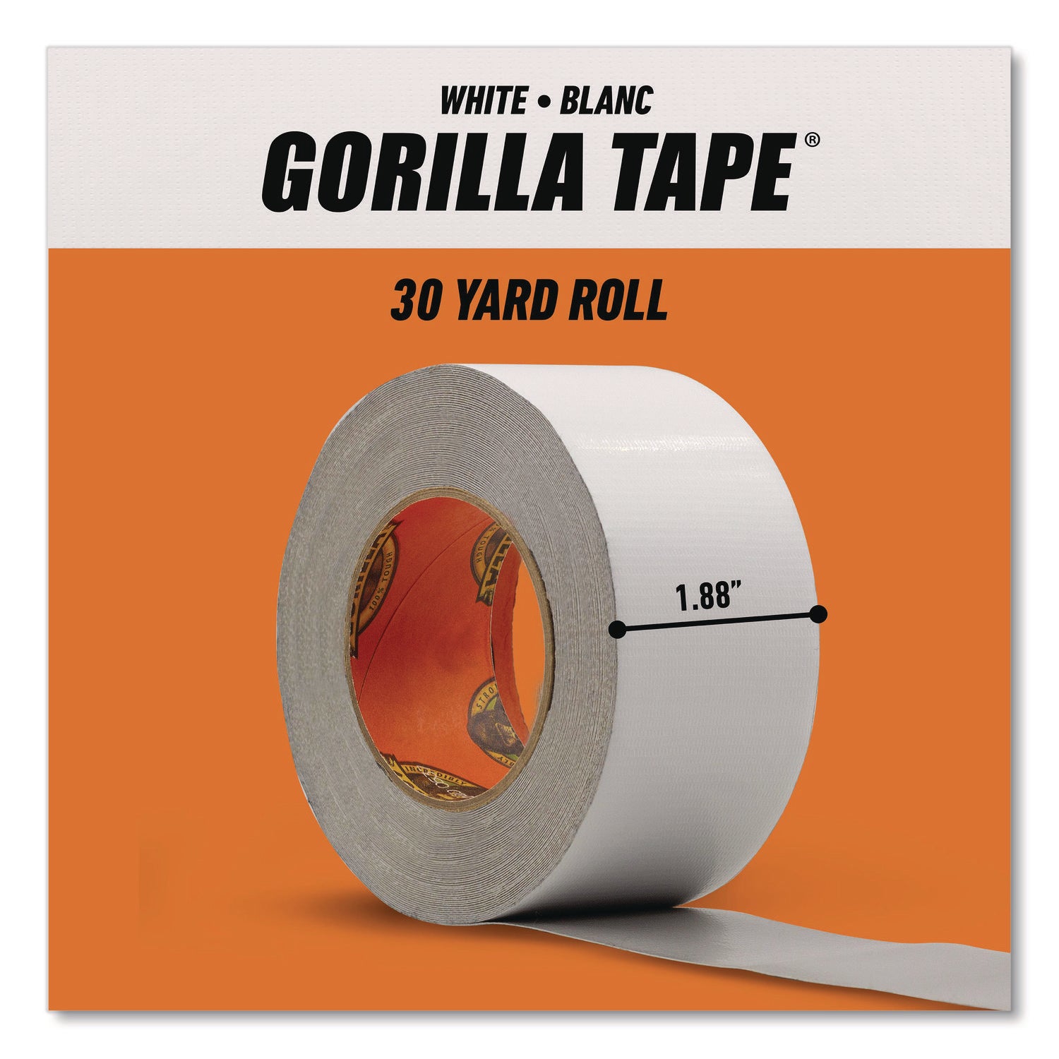 6025001 Gorilla 1.88 In. x 30 Yd. Heavy-Duty Duct Tape, White
