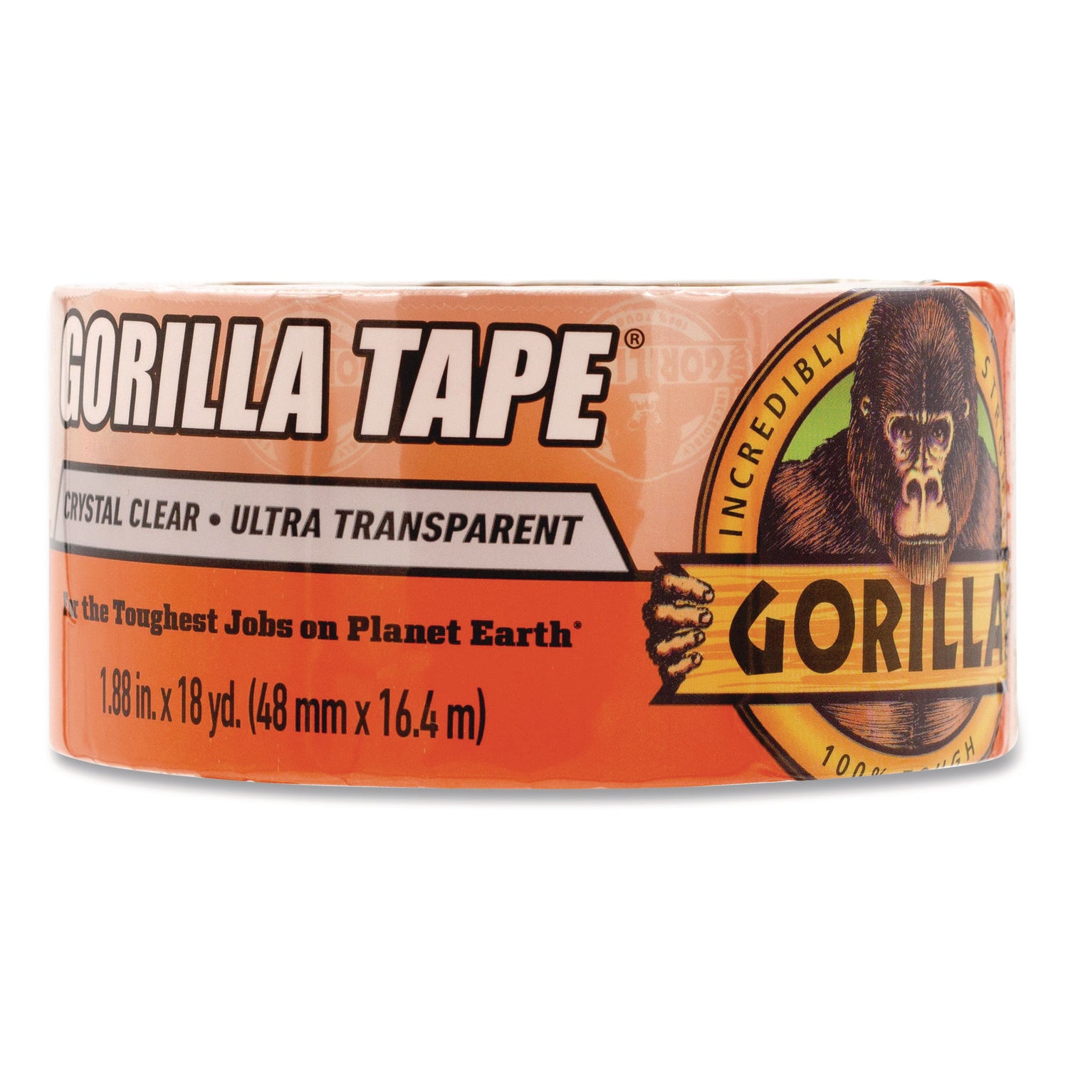 6060002 Gorilla 1.88 In. x 18 Yd. Crystal Clear Duct Tape, Clear