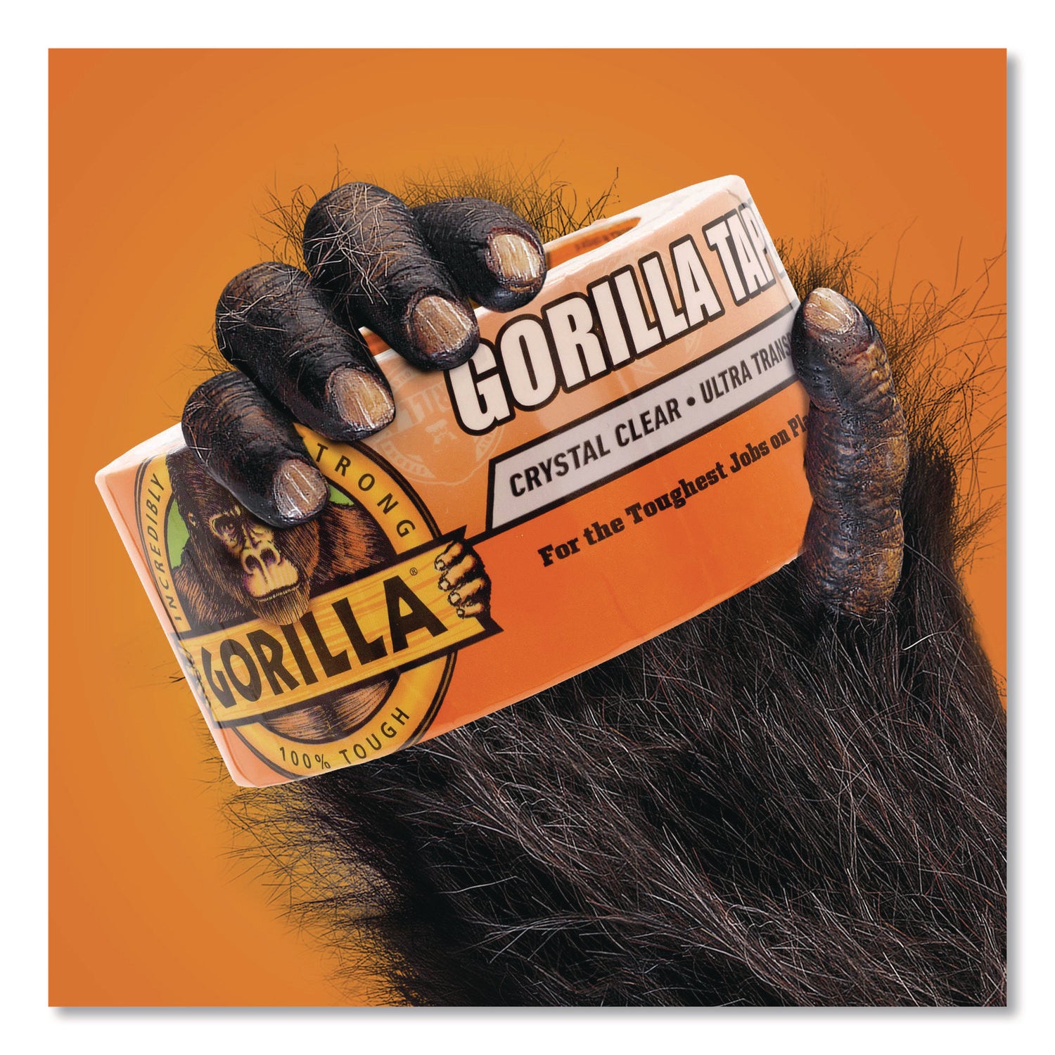 6060002 Gorilla 1.88 In. x 18 Yd. Crystal Clear Duct Tape, Clear