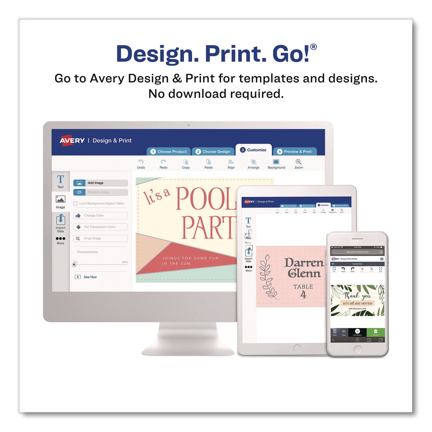 Print to the Edge Business Cards with Sure Feed Technology, 2 x 3.5, White, 160 Cards, 8/Sheet, 20 Sheets/Pack