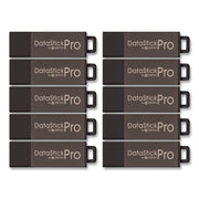DataStick Pro USB 2.0 Type A Flash Drive, 16 GB, Gray, 10/Pack