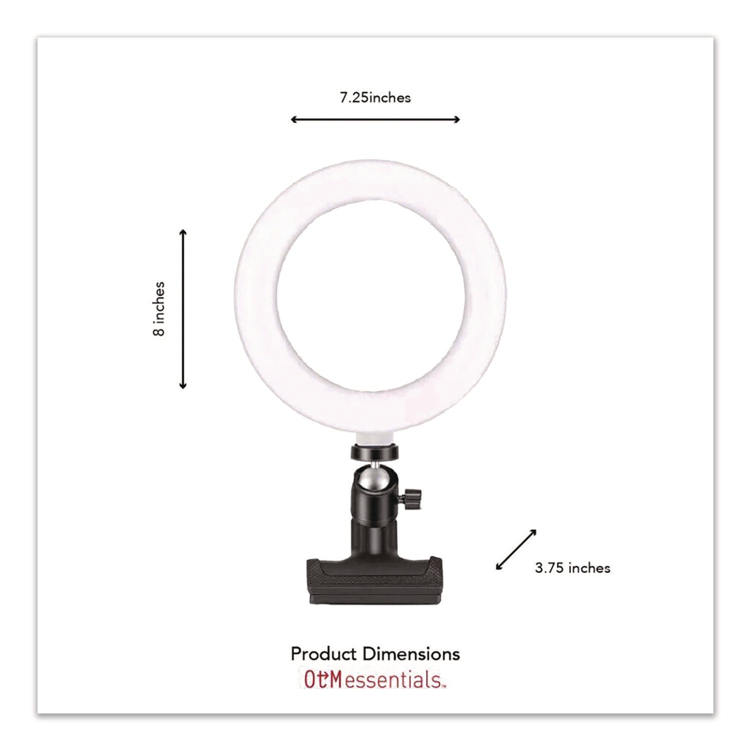 Universal Ring Light, 6" dia, Black