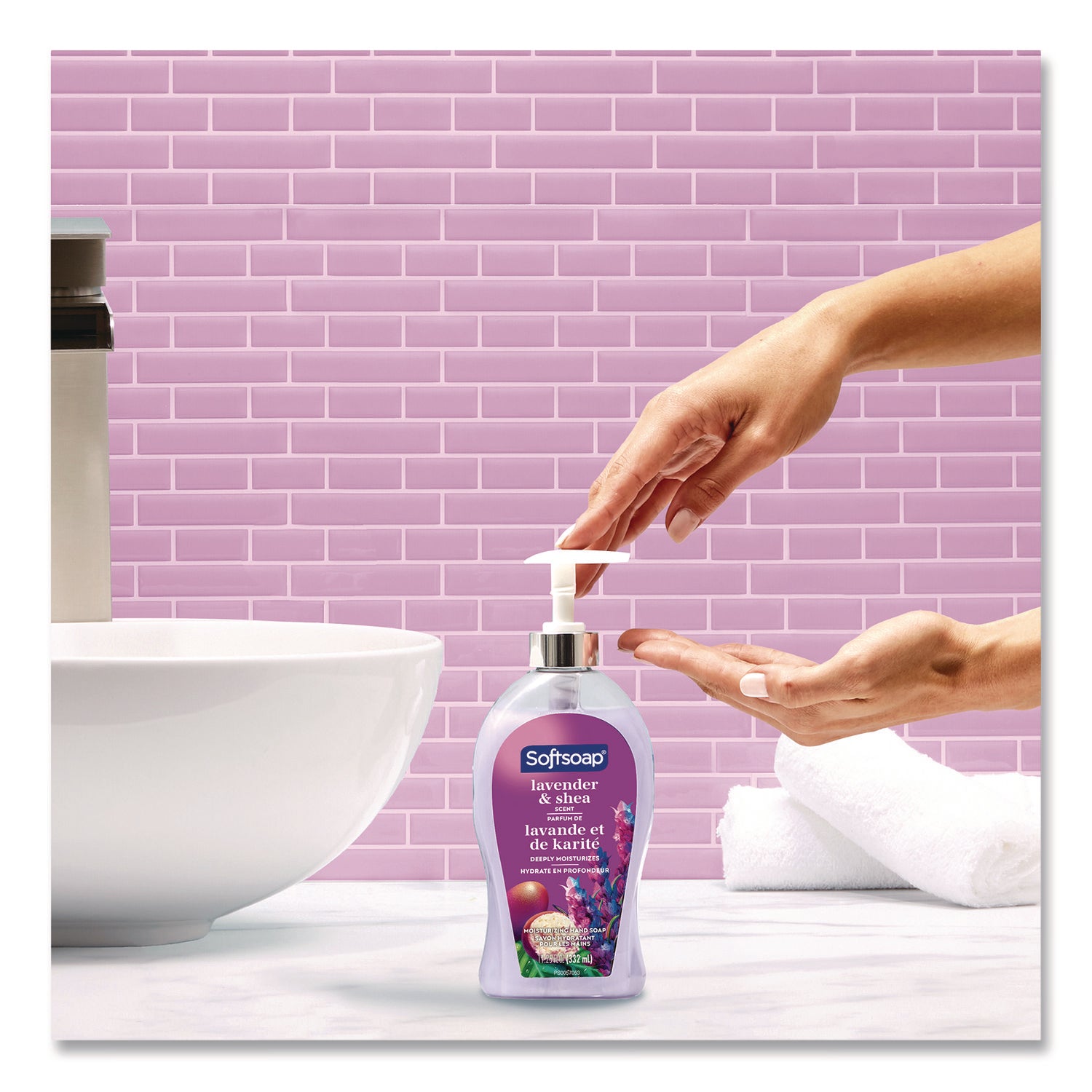 Softsoap Lavender & Shea Butter Scent Hand Soap, 11.25 fl oz Pump Bottle, Moisturizing, Purple, Refillable, Recyclable, Paraben-free, Phthalate-free, Biodegradable, 1 Each