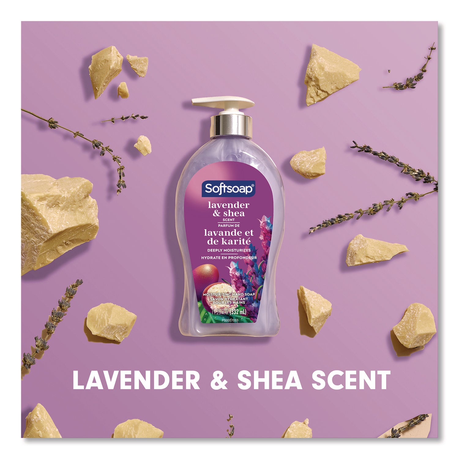 Softsoap Lavender & Shea Butter Scent Hand Soap, 11.25 fl oz Pump Bottle, Moisturizing, Purple, Refillable, Recyclable, Paraben-free, Phthalate-free, Biodegradable, 1 Each