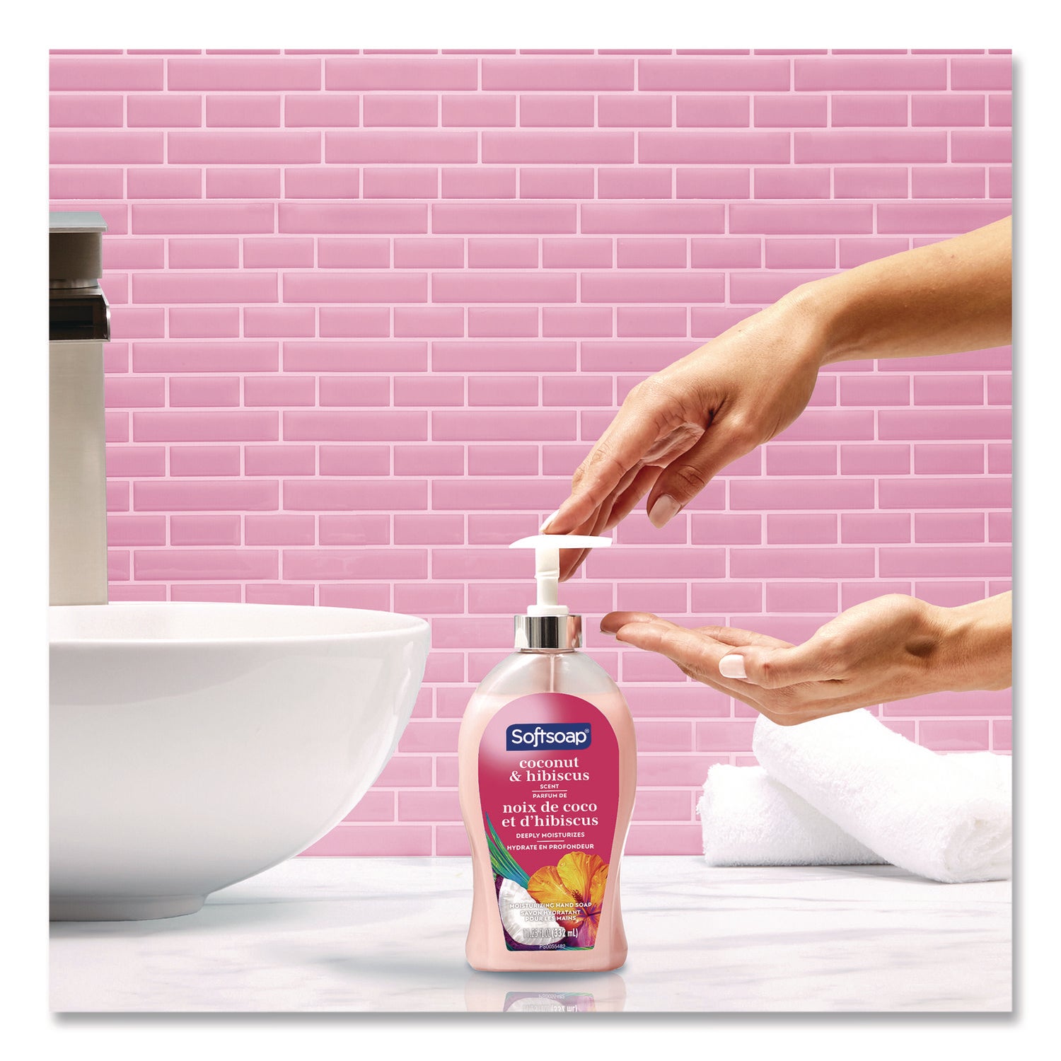 Coconut & Hibiscus Scent - 11.25 fl oz - Pump Bottle Dispenser - Bacteria Remover, Dirt Remover - Hand, Skin - Moisturizing - Refillable, Recyclable, Paraben-free, Phthalate-free, Biodegradable - 1 Each