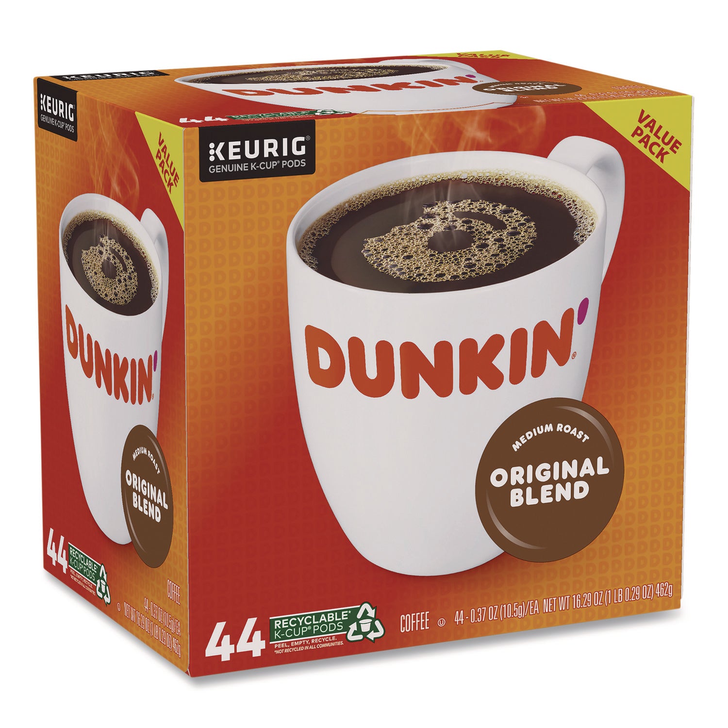 K-Cup Pods, Original Blend, 0.37 oz, 44/Box