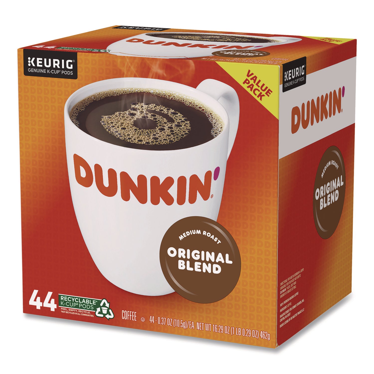 K-Cup Pods, Original Blend, 0.37 oz, 44/Box