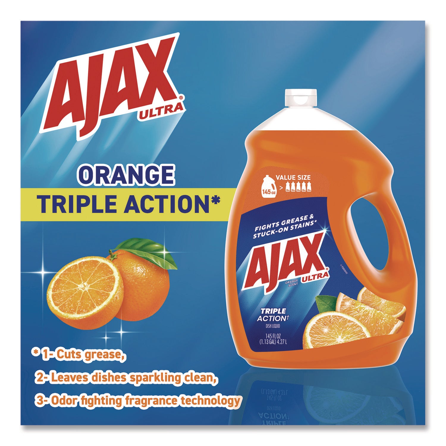 Dish Detergent Refill, Fresh Citrus Scent, 145 oz Bottle
