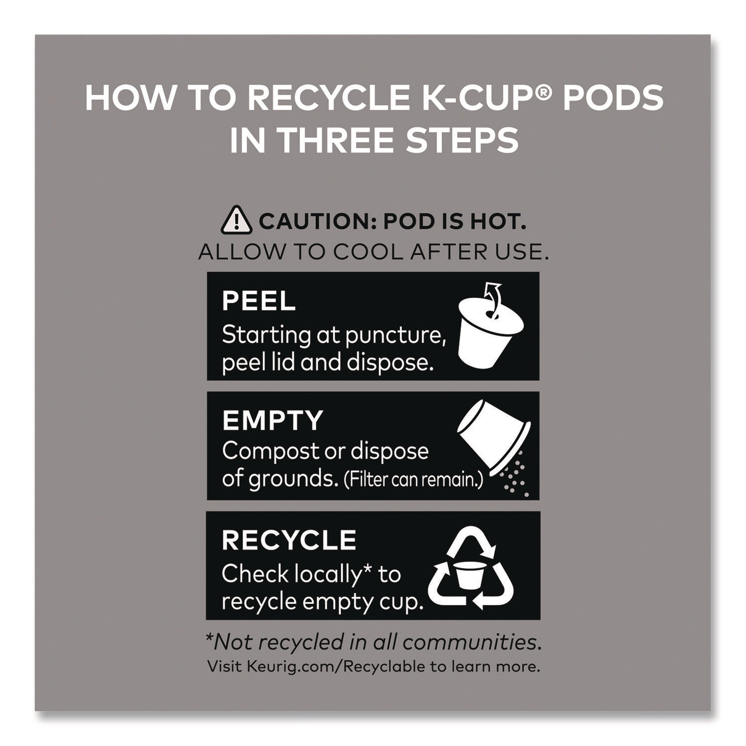K-CUP PODS, DUNKIN' DECAF, 44/BOX