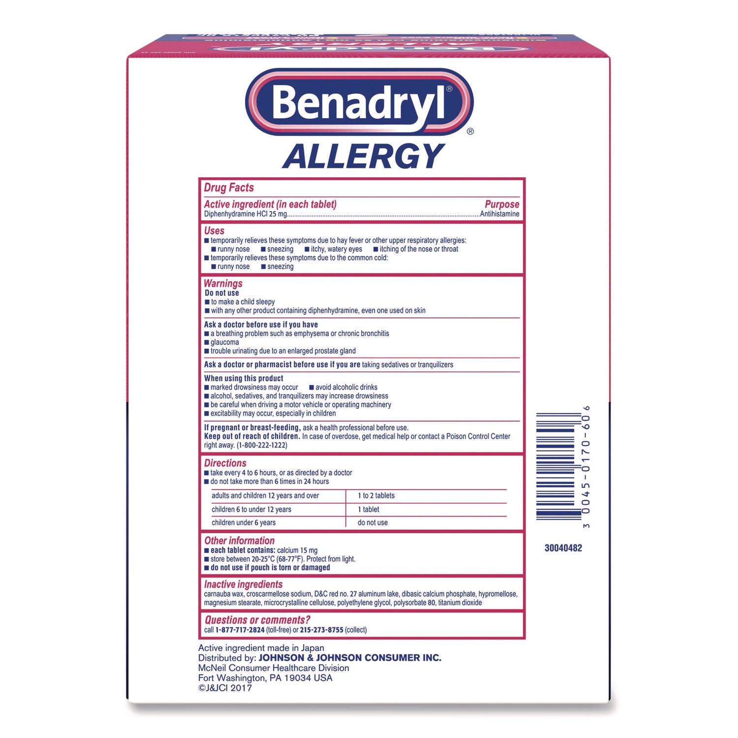 Allergy Ultratabs Tablets, Two-Pack, 60 Packs/Box