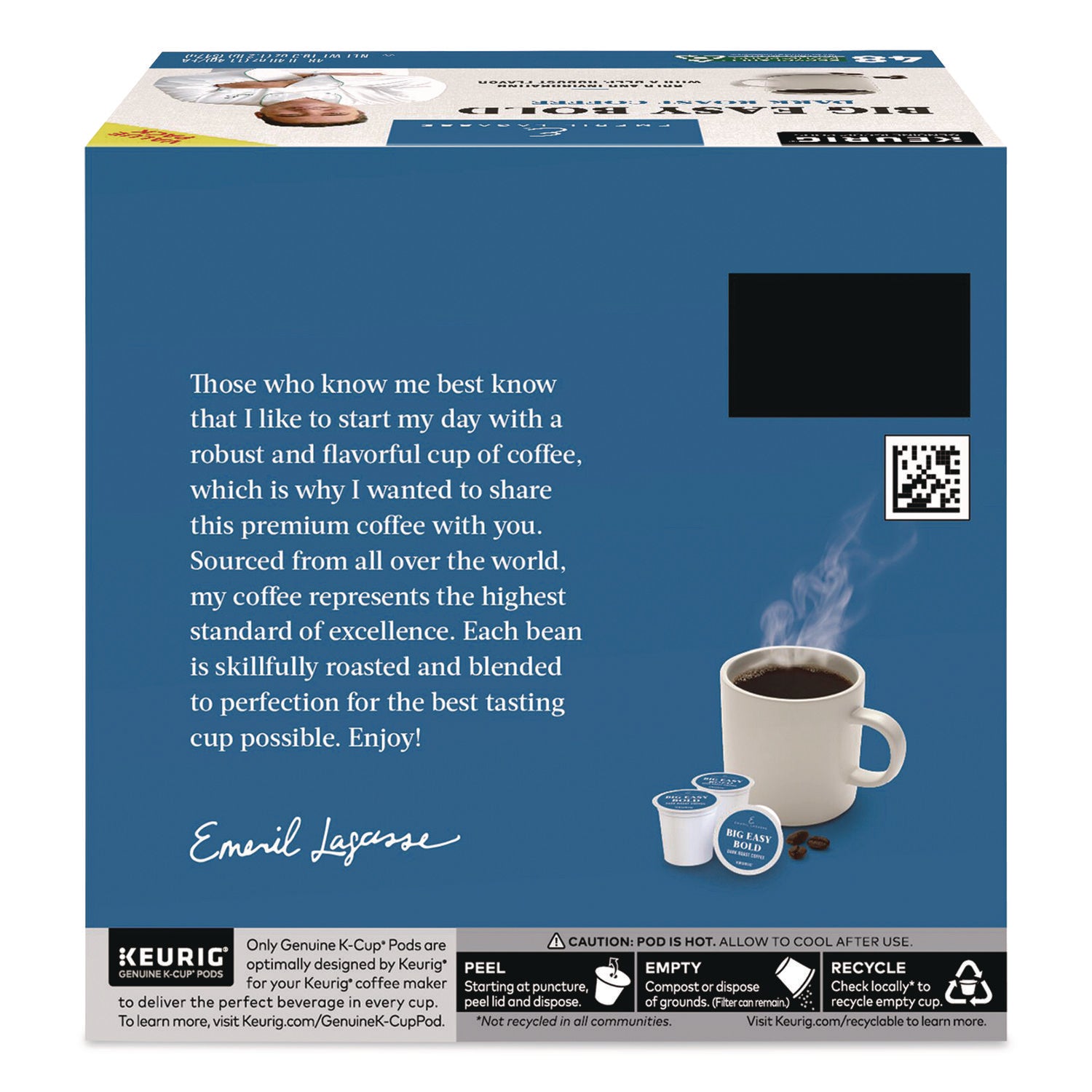 Big Easy Bold Coffee K-Cups, 0.4 oz, 48/Box