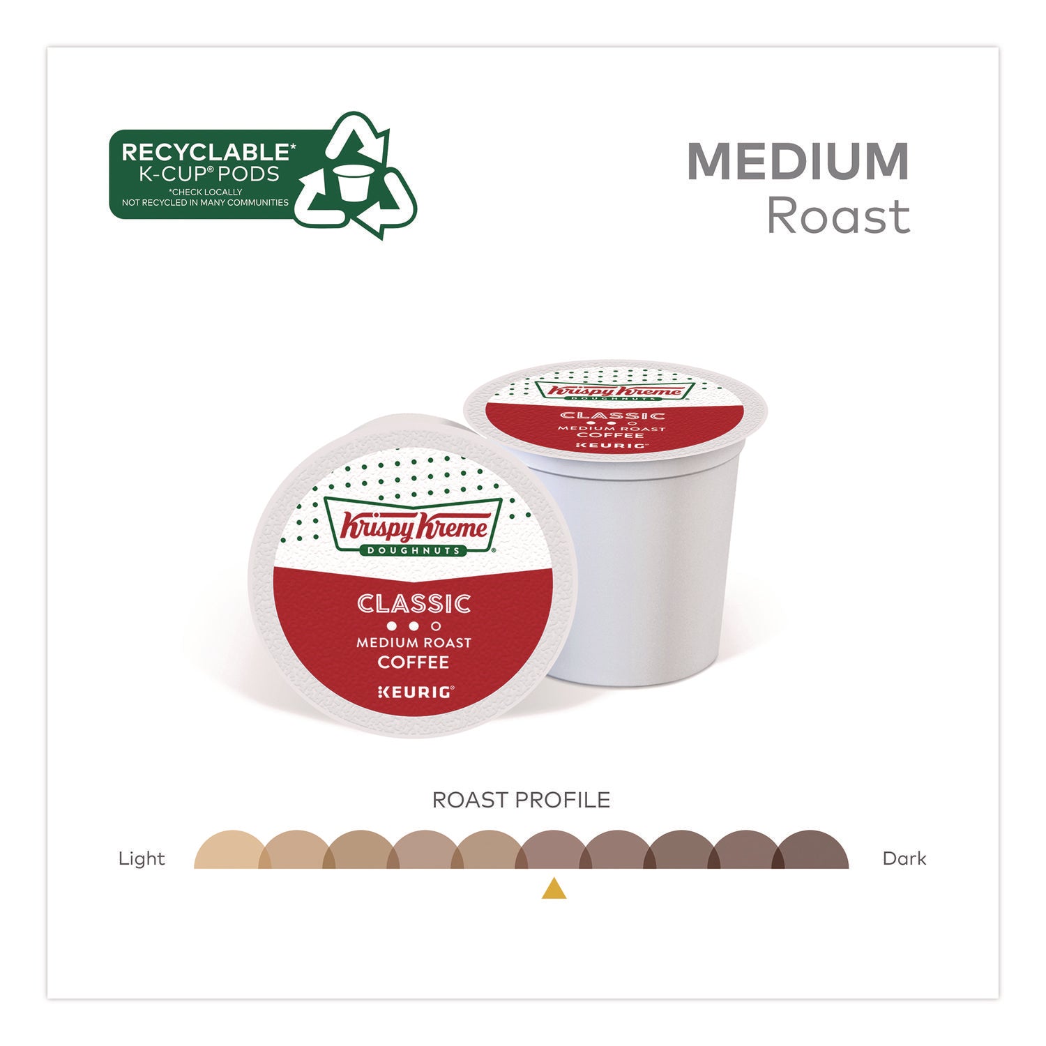 Classic Coffee K-Cups, Medium Roast, 0.33 oz, 48/Box