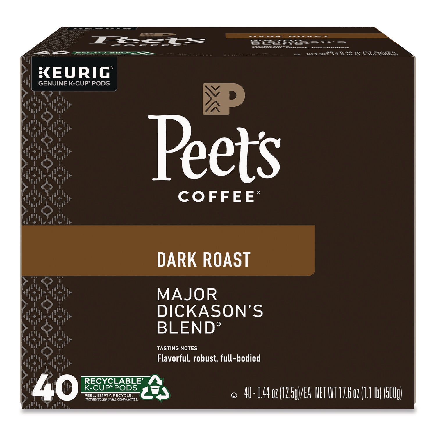 Major Dickason's Blend K-Cups, 0.44 oz, 40/Box