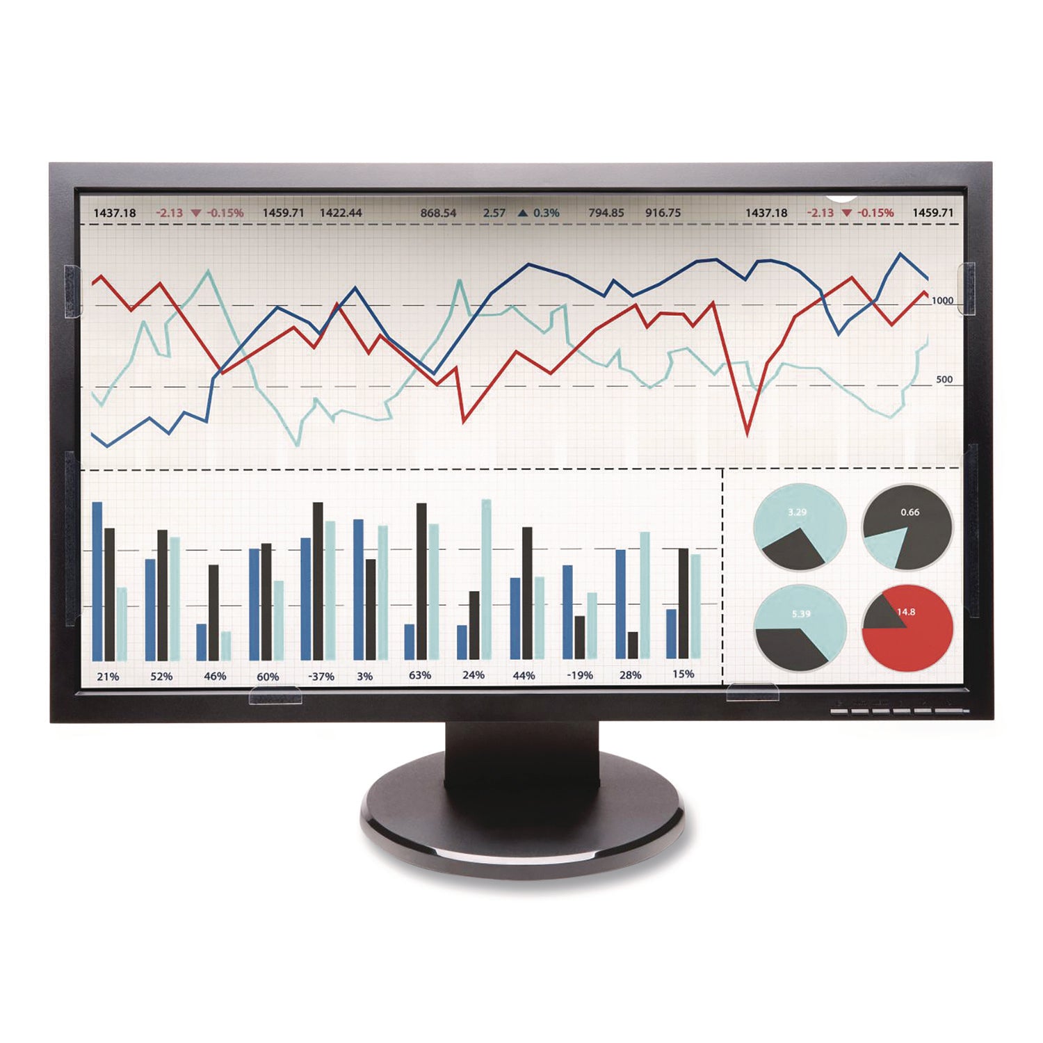 For 24" Widescreen LCD Monitor - 16:9 - Scratch Resistant, Damage Resistant - Anti-glare - 1 Each
