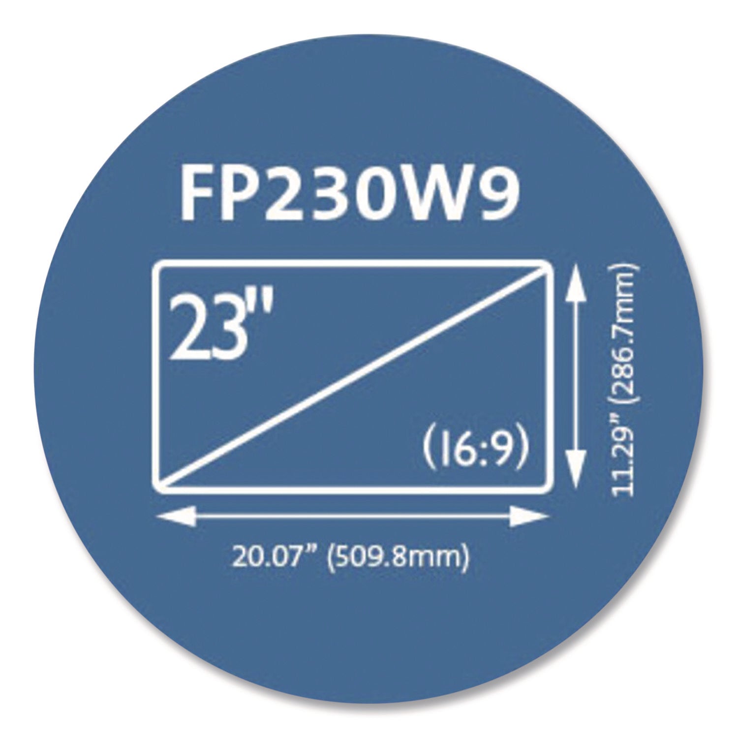 Anti-Glare Reversible Privacy Screen for 23" Widescreen Flat Panel Monitor, 16:9 Aspect Ratio