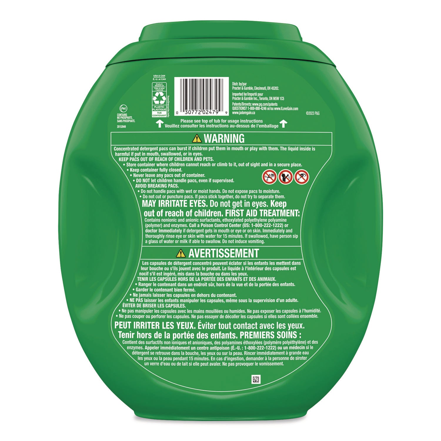 Flings Detergent Pods, Original, 112 Pods, 80 oz Tub