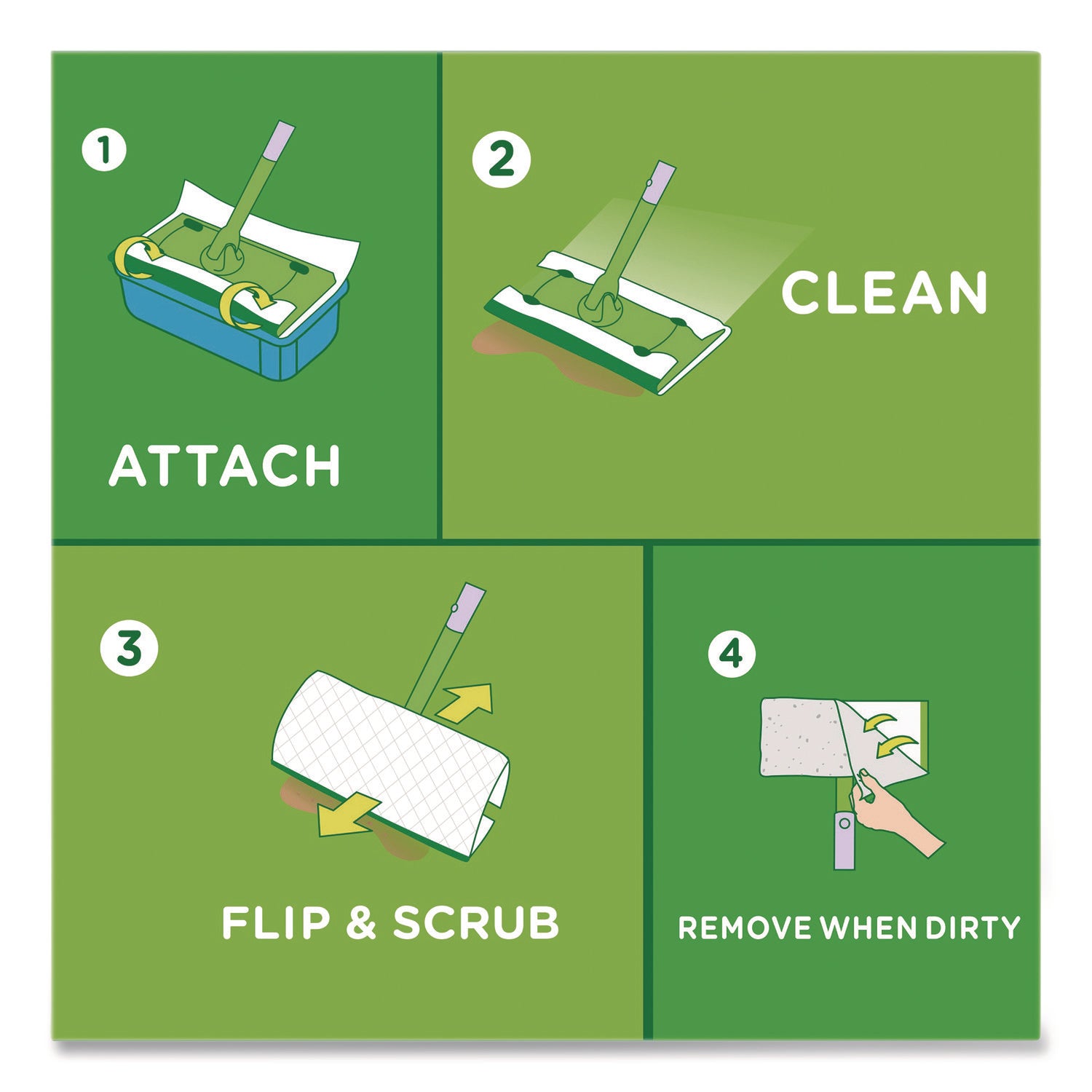 Swiffer Sweeper Wet Mop Cloths, Lavender Scent, Textured, Blue, 8" x 10", 24 Pack