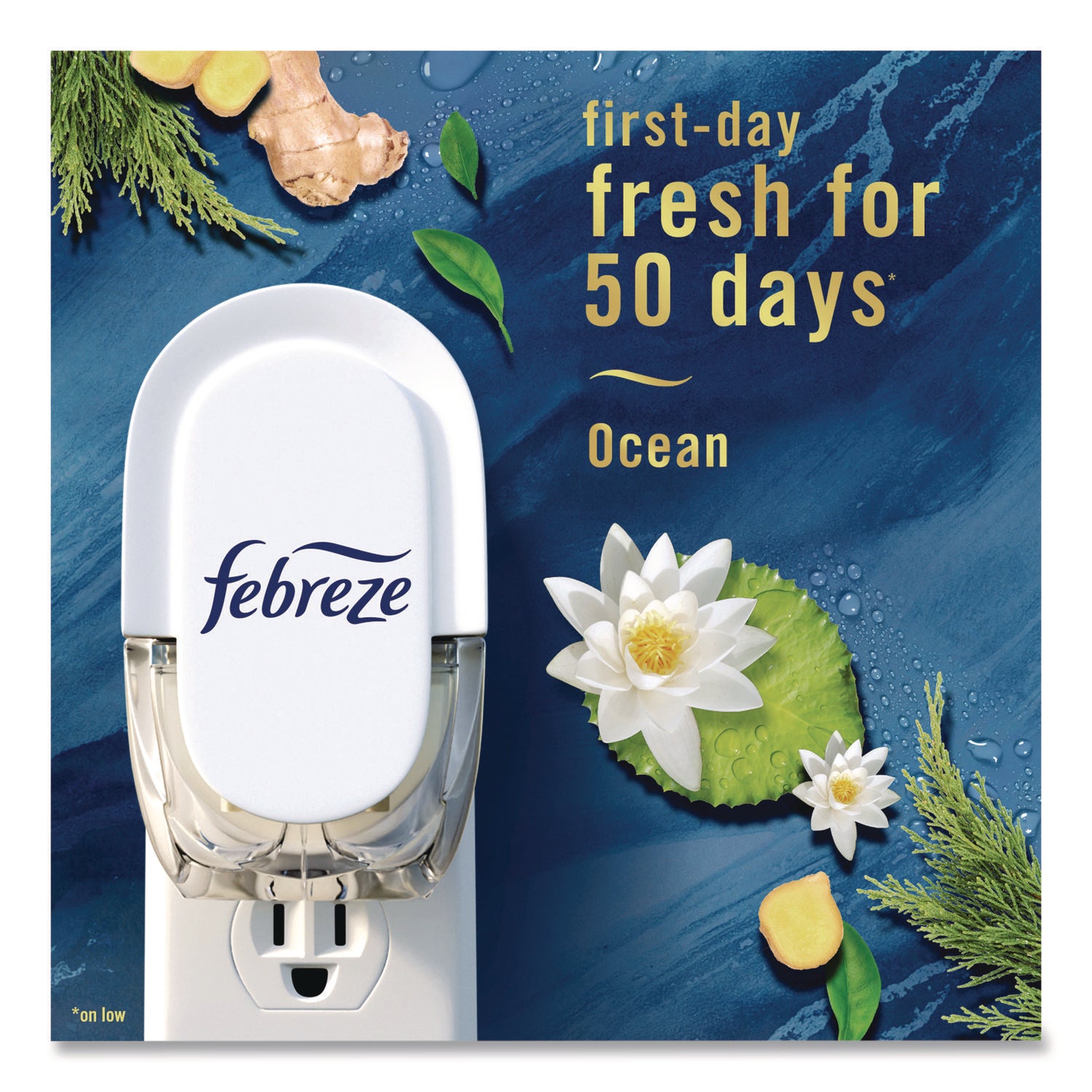 PLUG Air Freshener Refills, Ocean, 0.87 oz, 3/Pack