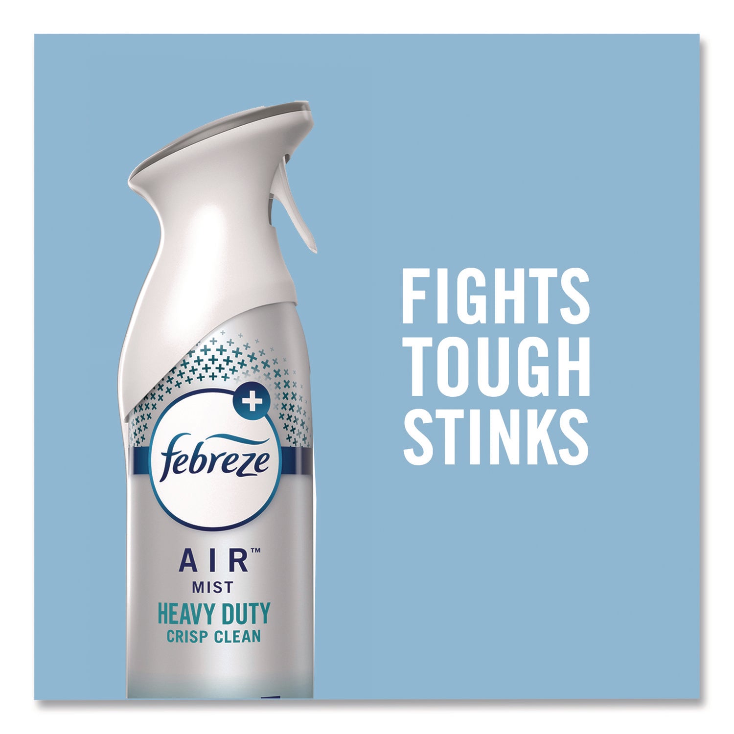 Febreze Air Freshener Spray, Crisp Clean Scent, Odor Neutralizer, VOC-Free, Heavy Duty, 8.8 fl oz, 3 Pack
