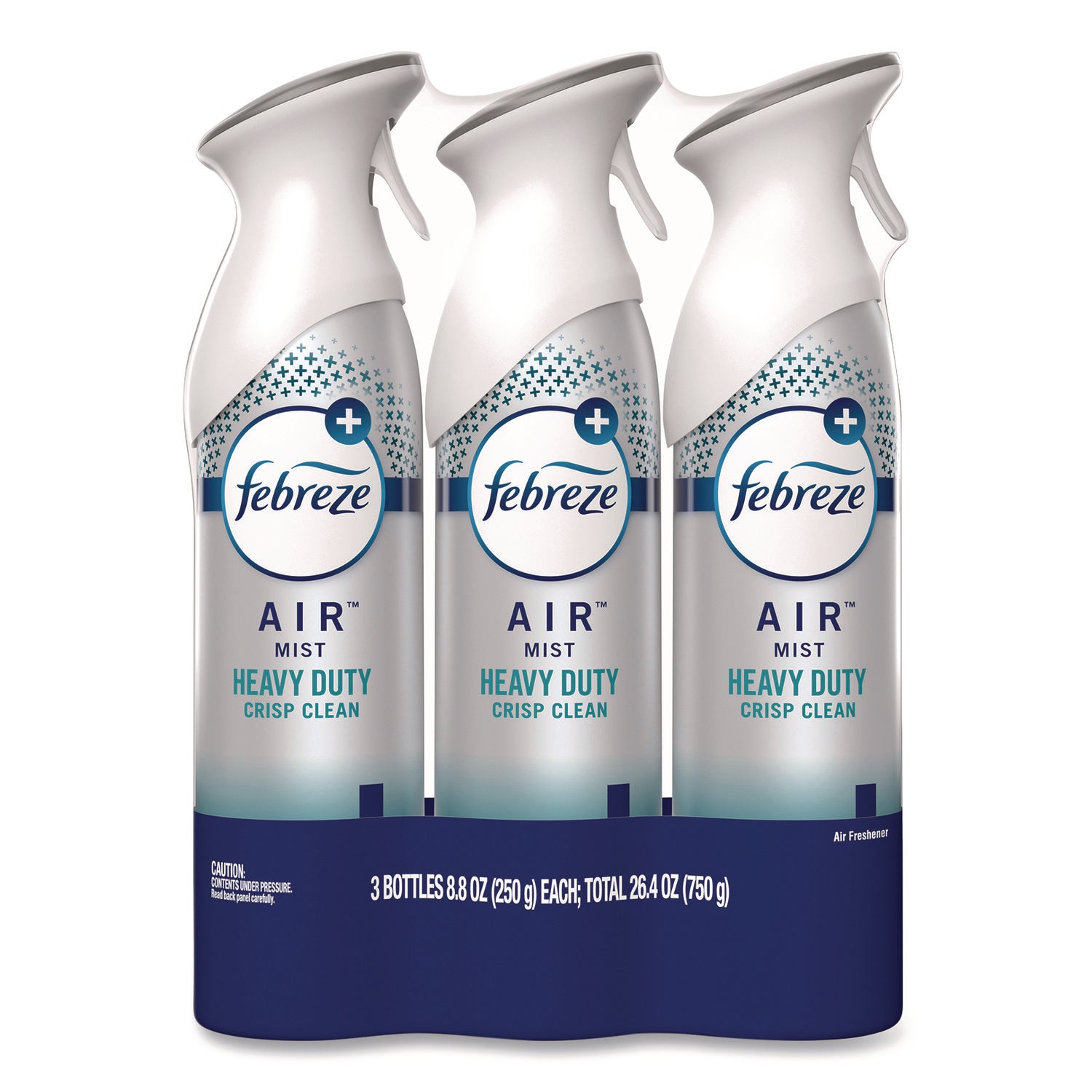 Febreze Air Freshener Spray, Crisp Clean Scent, Odor Neutralizer, VOC-Free, Heavy Duty, 8.8 fl oz, 3 Pack