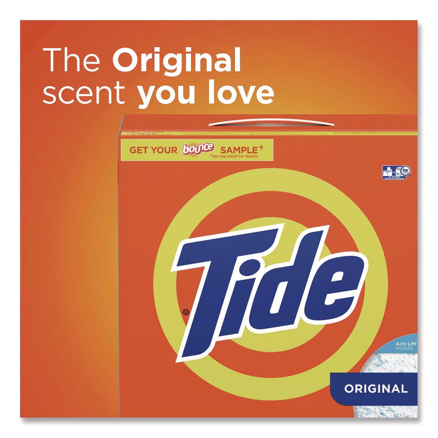 HE Laundry Detergent, Original Scent, Powder, 95 oz Box