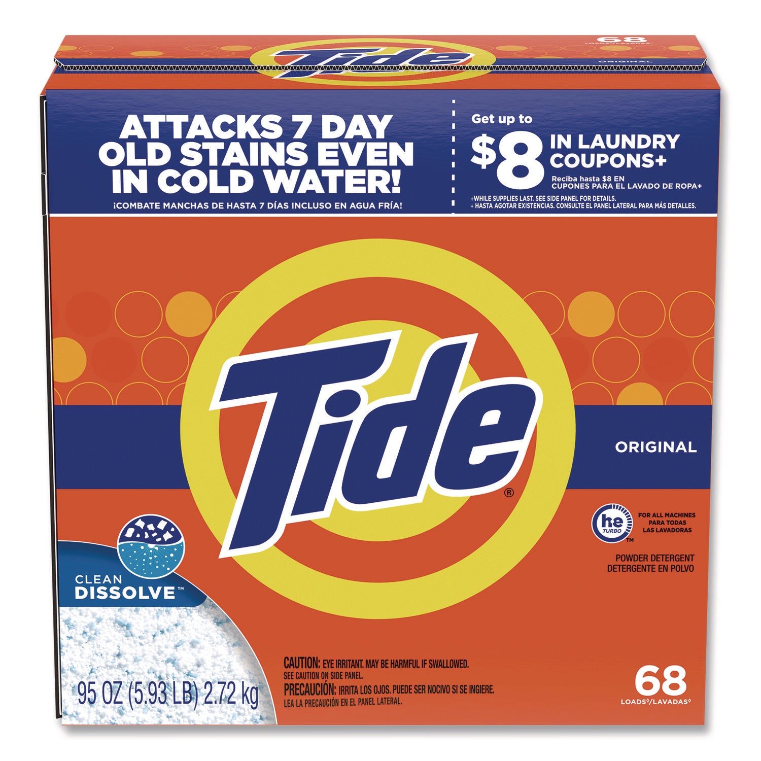 HE Laundry Detergent, Original Scent, Powder, 95 oz Box