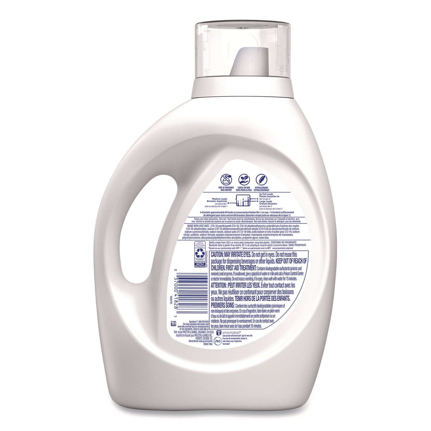Free and Gentle Liquid Laundry Detergent, 64 Loads, 84 oz Bottle