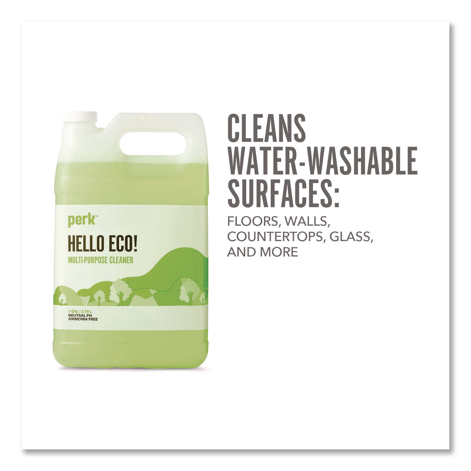 Hello Eco Multi-Purpose Cleaner Refill, Citrus Scent, 1 gal Bottle