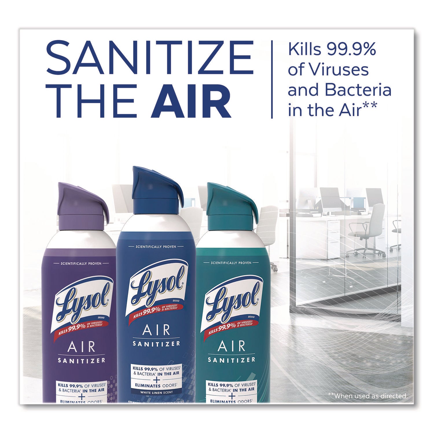 Air Sanitizer Spray, Simple Fresh Scent, 10 Oz Aerosol Spray