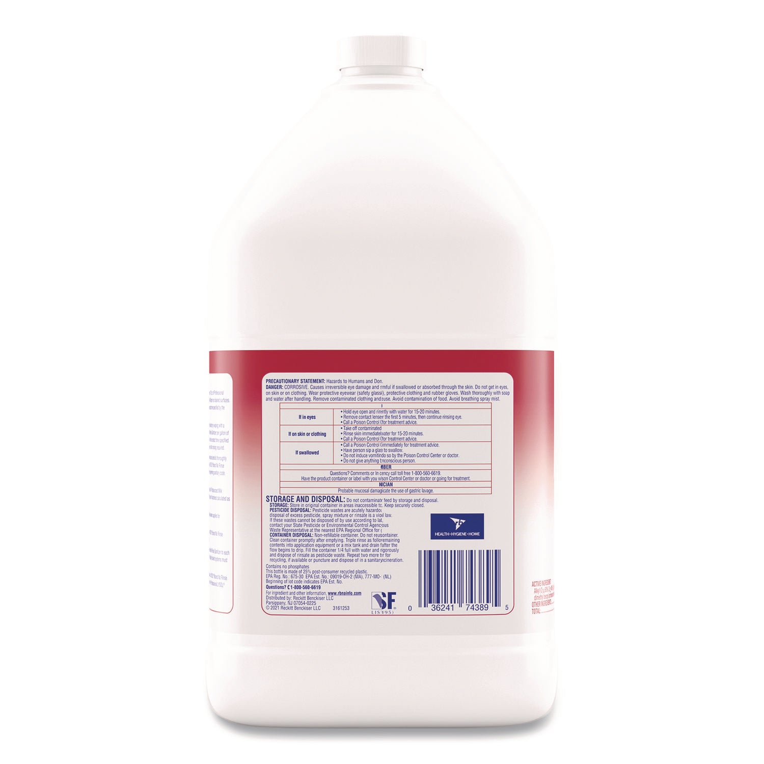 No-Rinse Sanitizer Concentrate, Unscented, 128 oz Bottle