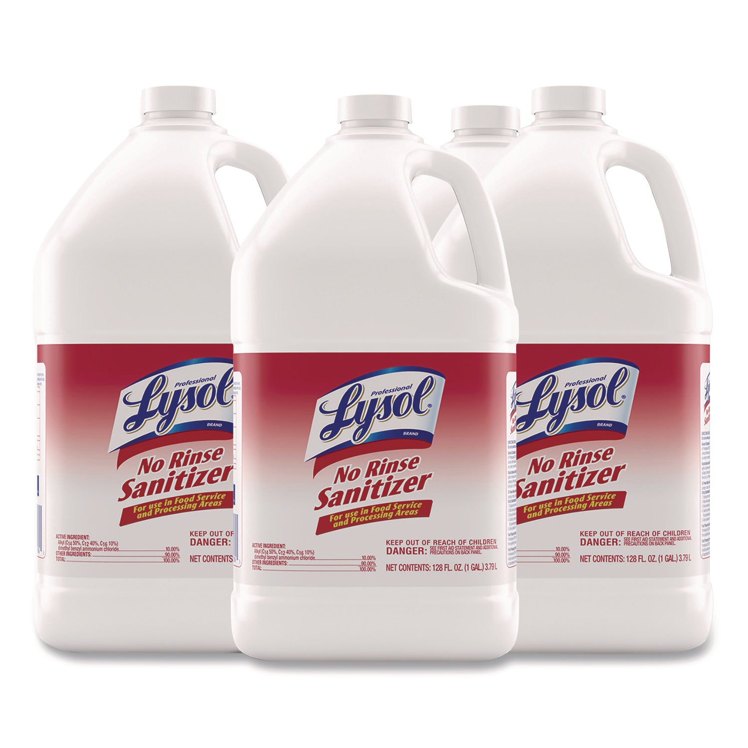 No-Rinse Sanitizer Concentrate, Unscented, 128 oz Bottle