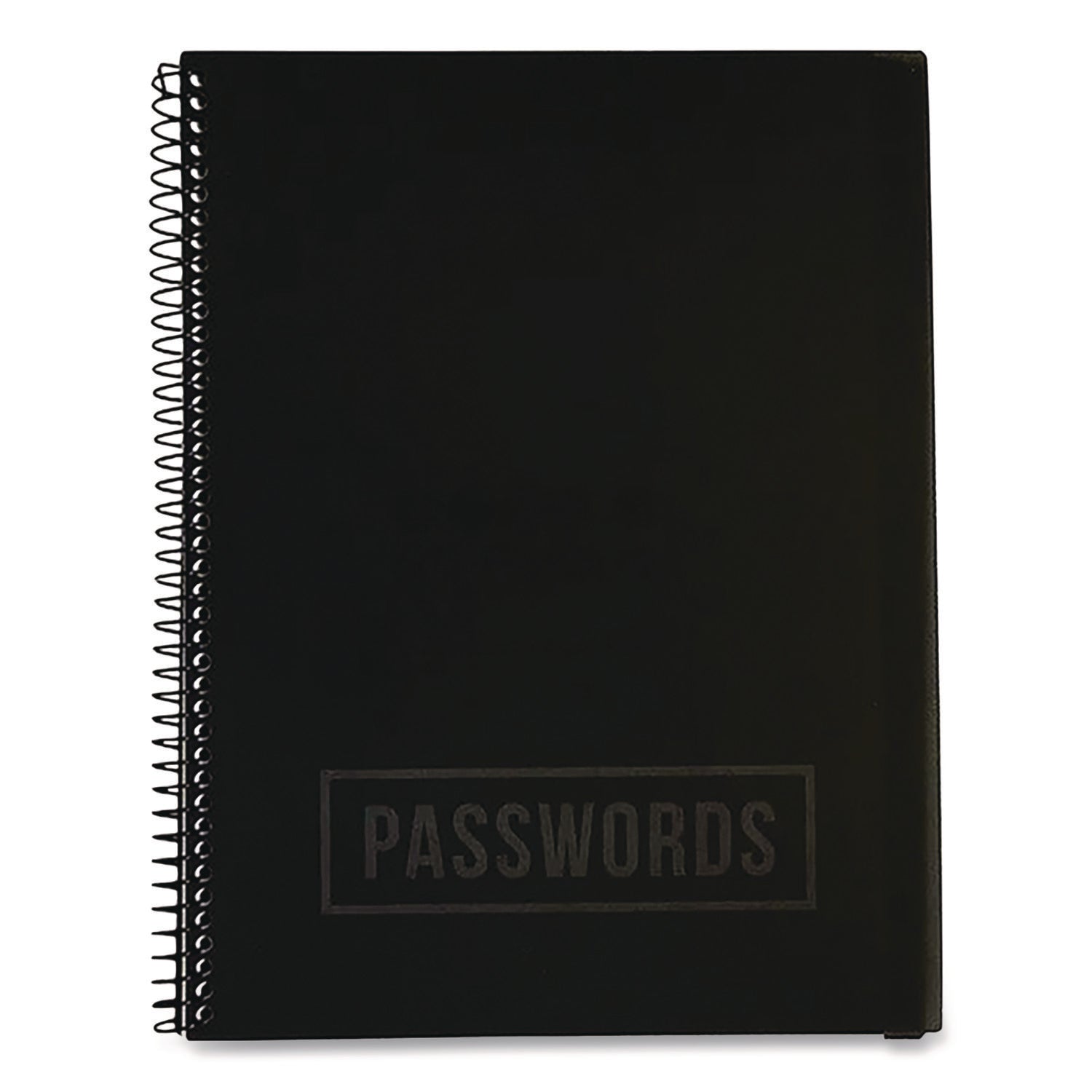 Large Password Log Book, User-Name/Password Format, Black Cover, (48) 10 x 7.5 Sheets
