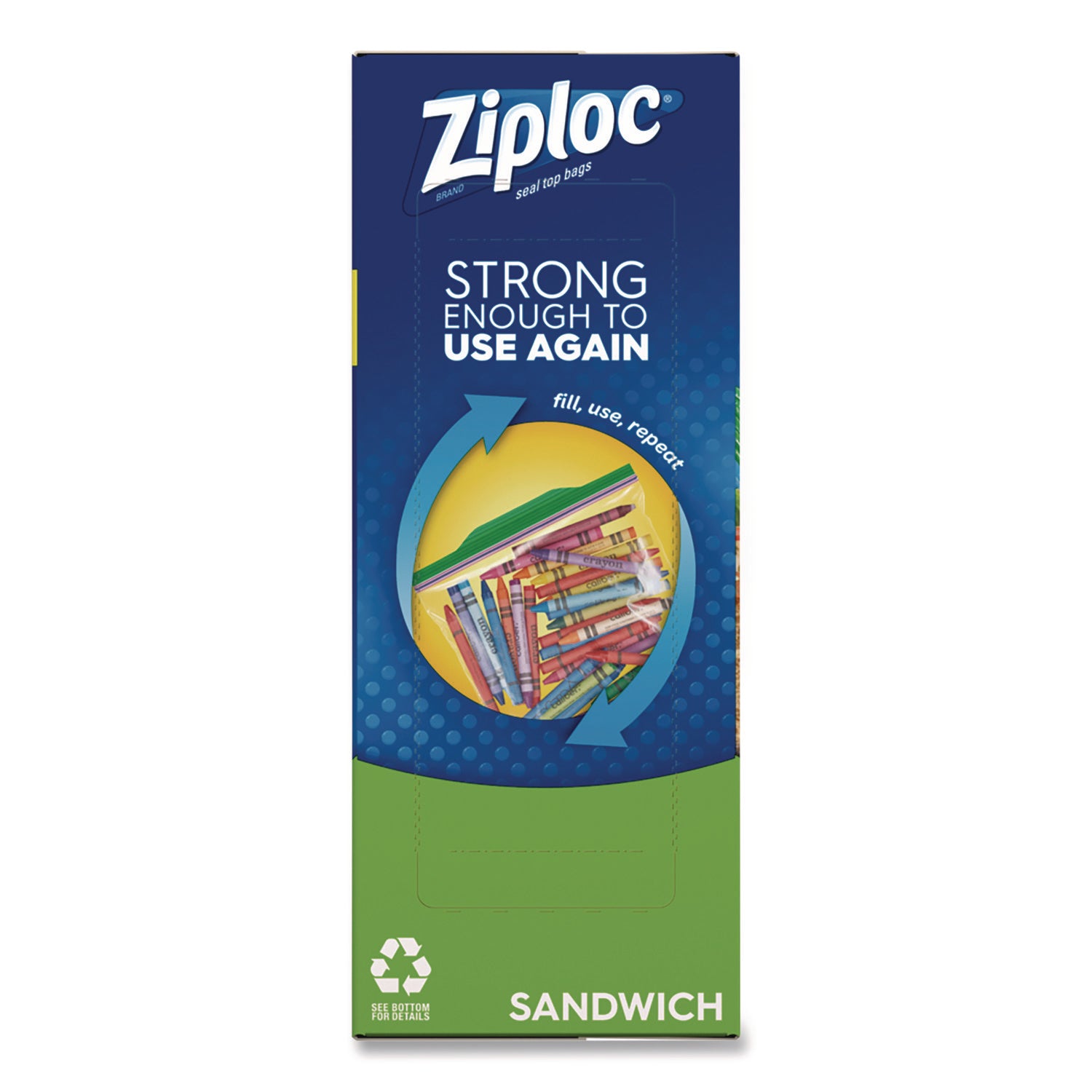 Resealable Sandwich Bags, 6.5" x 5.88", Clear, 90/Pack