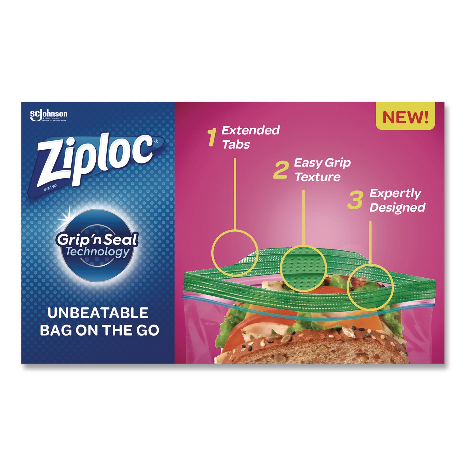 Resealable Sandwich Bags, 6.5" x 5.88", Clear, 90/Pack