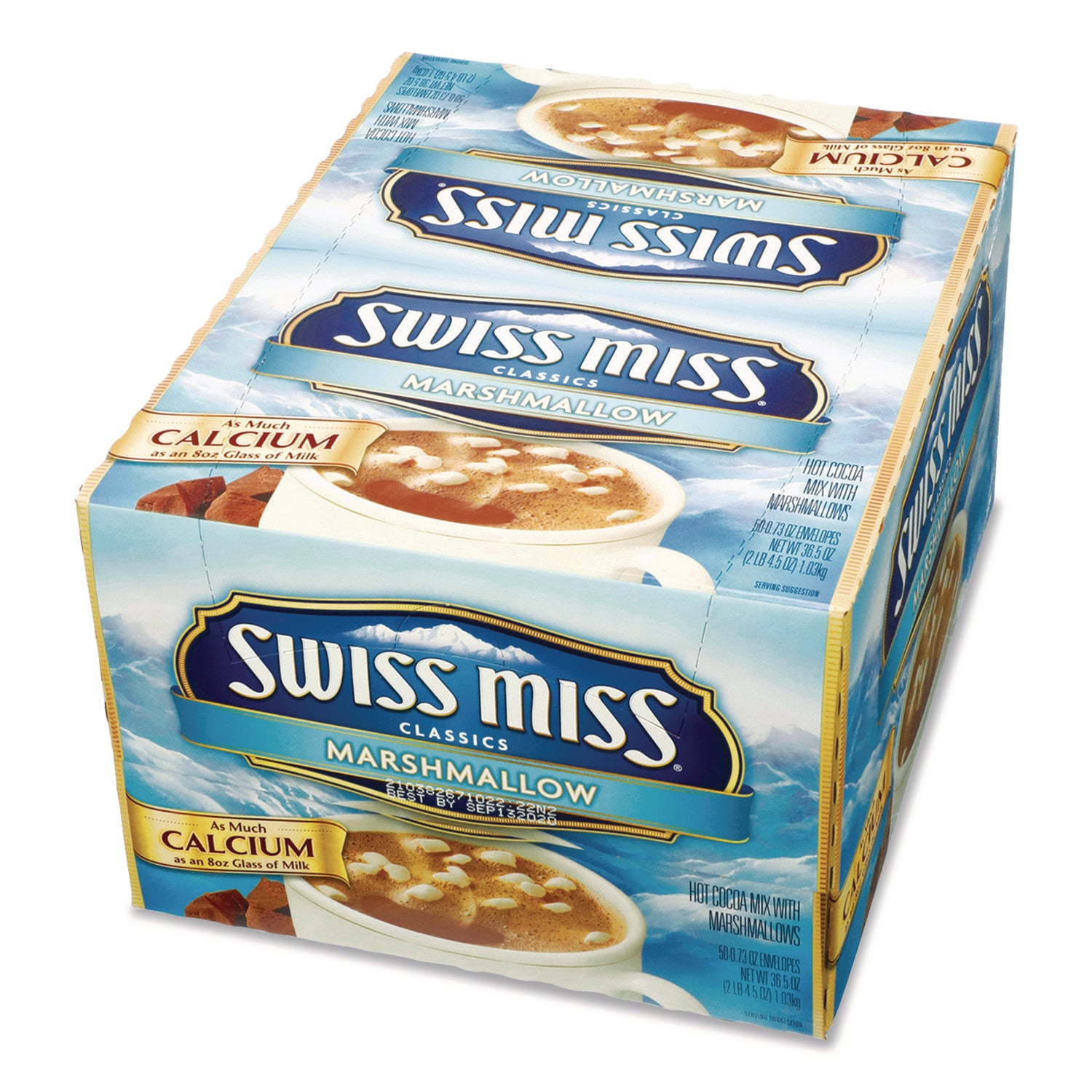 Marshmallow Hot Cocoa Mix, 0.73 oz Packet, 50/Box